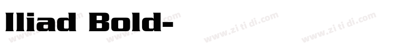 Iliad Bold字体转换
